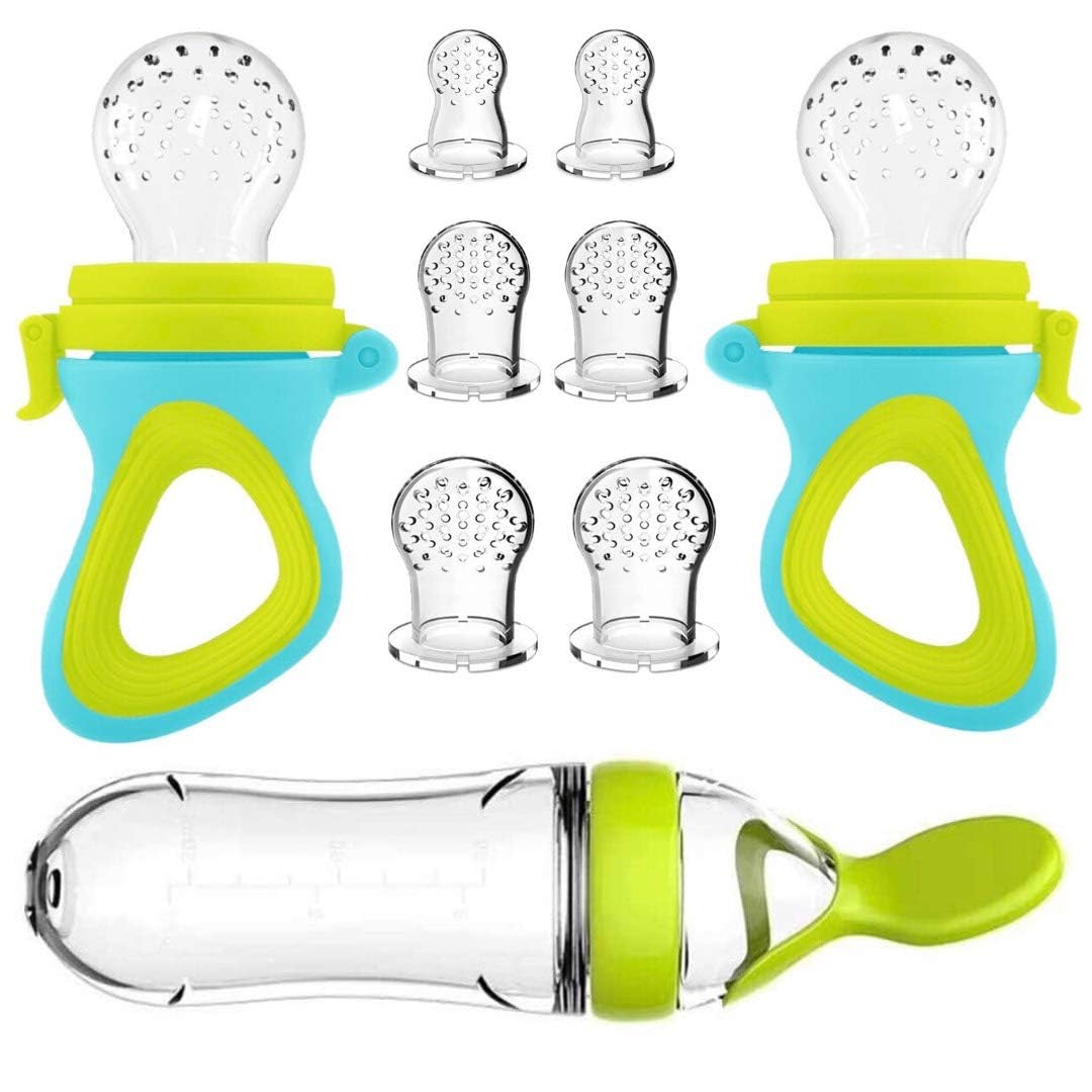 Baby Food Zone - Recém-nascido Silicone Squeezing Mamadeira, Chupeta do