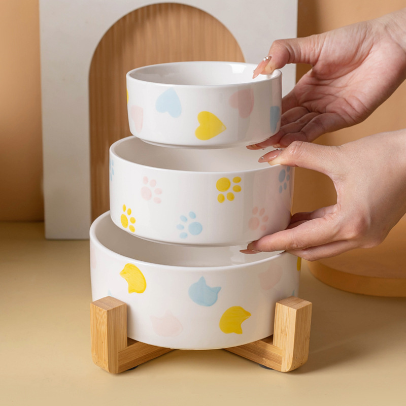 Baby Food Cat - Tigela de cerâmica para cães com