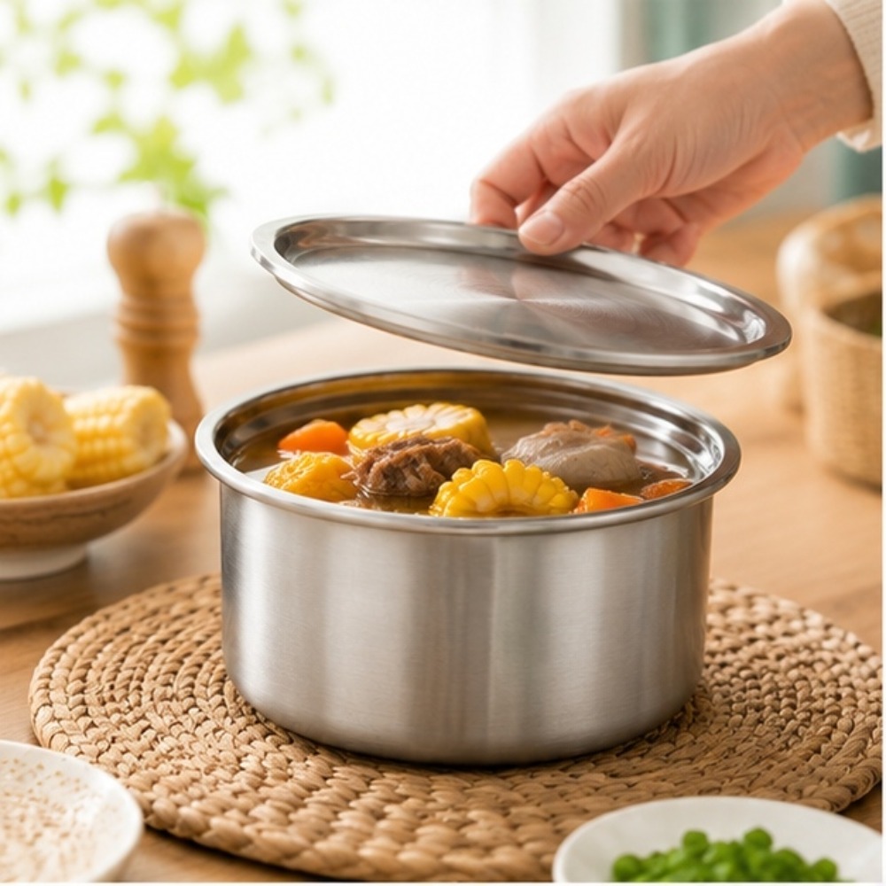 Baby Food Container - Tigela Ramekin Aço Inox 304 com