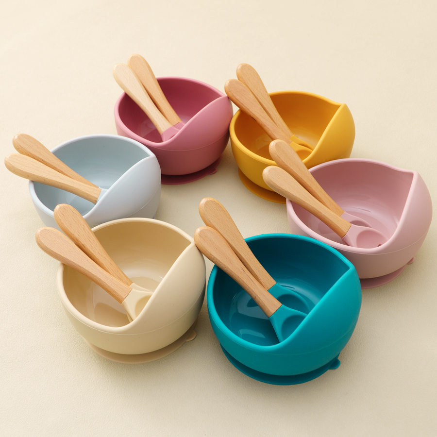 Silicone Suction Bowl - Mamaplan 3 pçs conjunto de alimentação