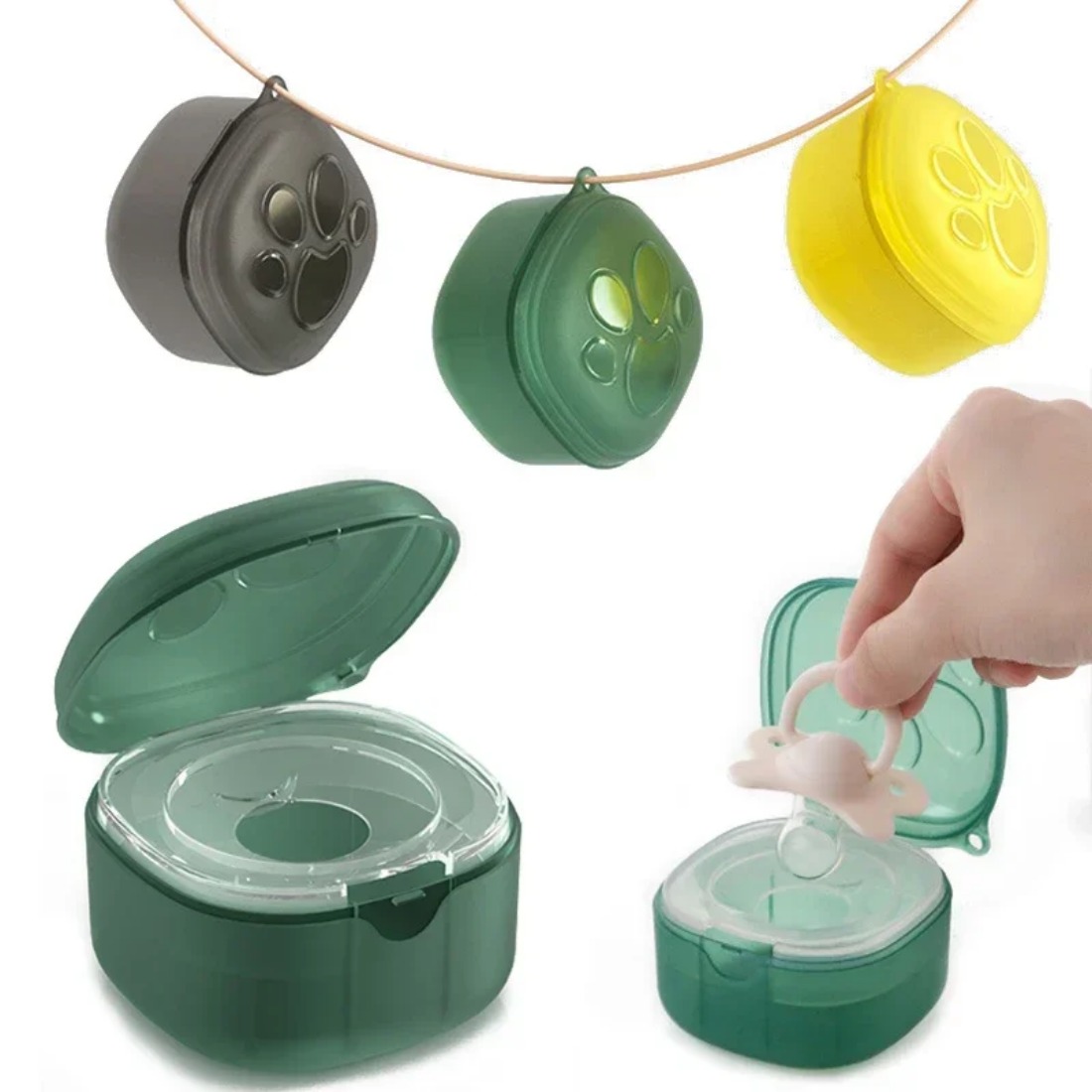 Baby Food Container - Caixa de chupeta de silicone de