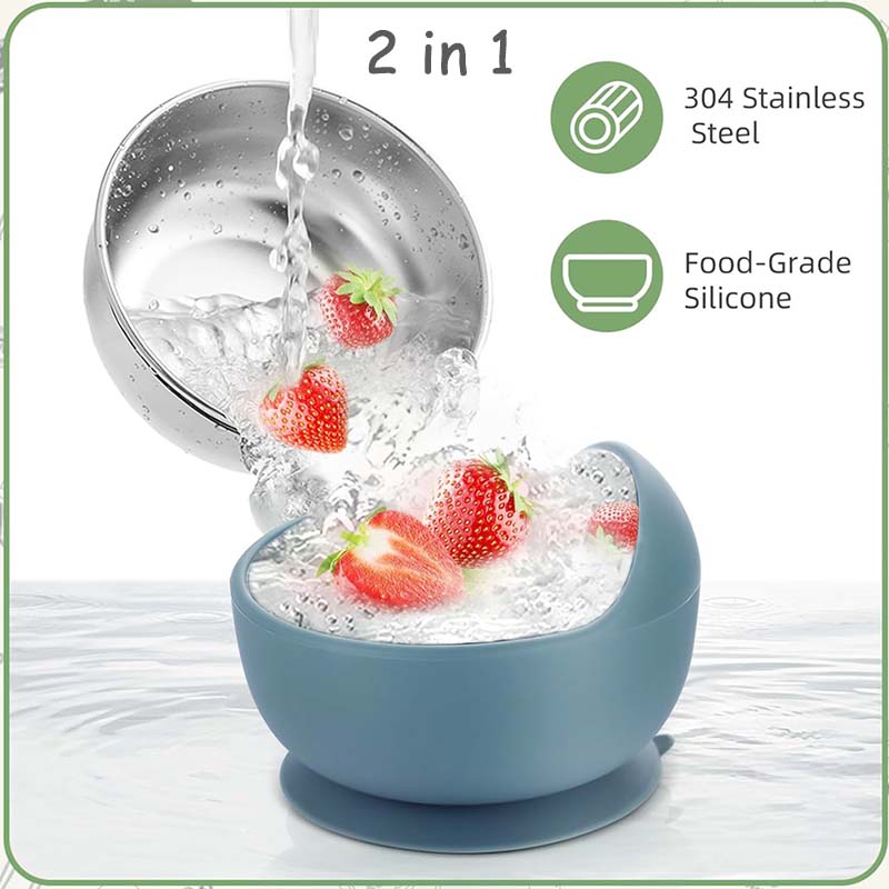 3 pçs conjunto tigela de alime - Silicone Suction Bowl avaliação e preço