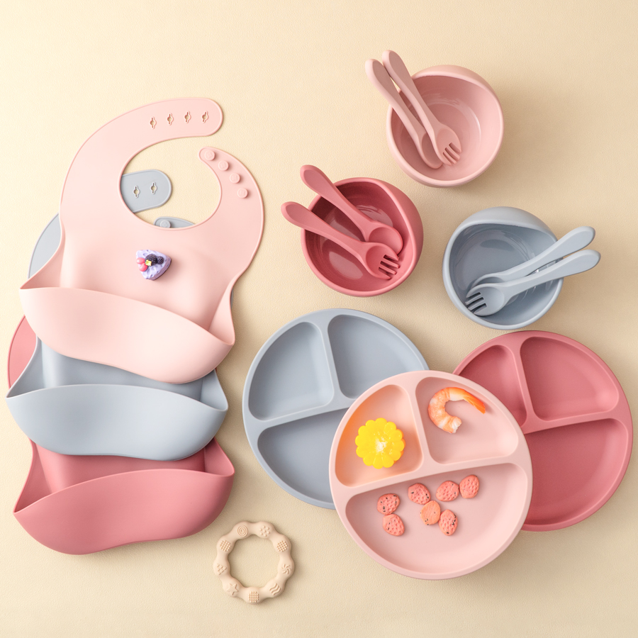 5 pçs conjunto de alimentação  - Silicone Suction Bowl avaliação e preço