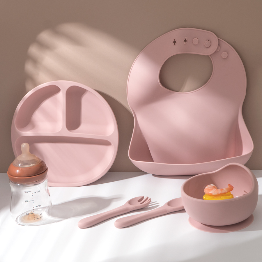5 pçs conjunto de alimentação  - Silicone Suction Bowl avaliação e preço