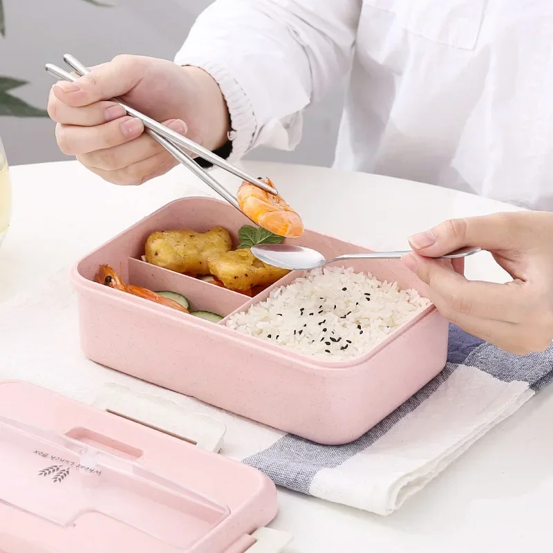 Caixa Bento de Palha de Trigo  - Baby Food Container avaliação e preço